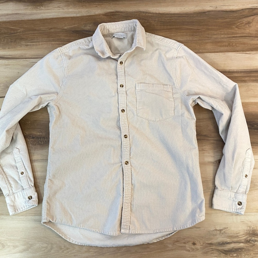 Cotton On Corduroy Shirt Mens Small Recycled Polyester Button Up